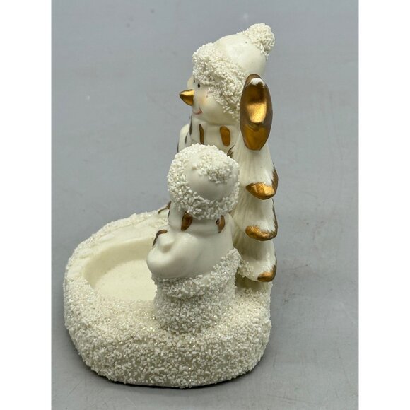 Ceramic Snowman & Tree Candle Holder Figurine Christmas decor 4" READ - Picture 6 of 10